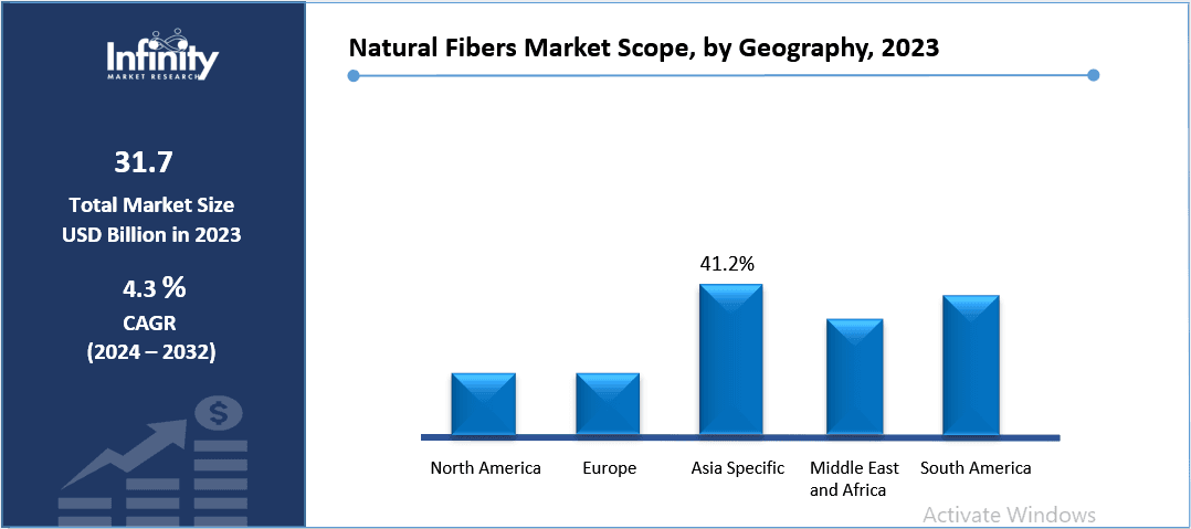 Natural Fibers Market Scope, by Geography, 2023